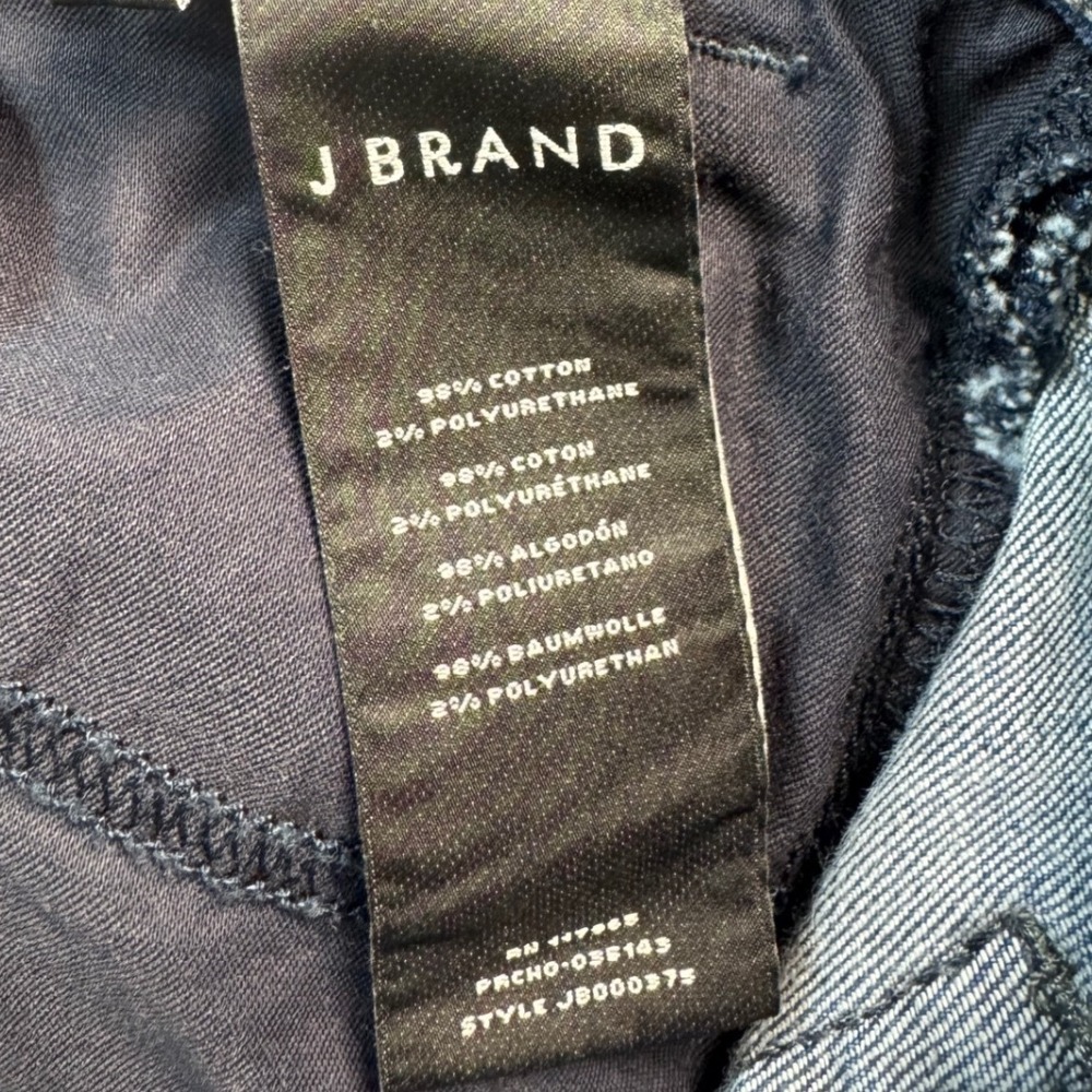 J Brand Jeans Womens 27 Blue Medium Wash Raw Hem Cropped Flare Denim Kick - Picture 5 of 8